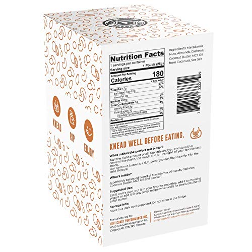 Keto Nut Butter Packets - 10 X 1Oz Sachets - Fat Bomb Keto Snack Keto Nut Butter Packets - 10 X 1Oz Sachets - Fat Bomb Keto Snack