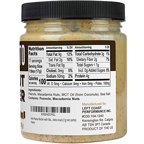Keto Peanut Butter With Macadamia Nuts And Mct Oil 10Oz - [Smoot