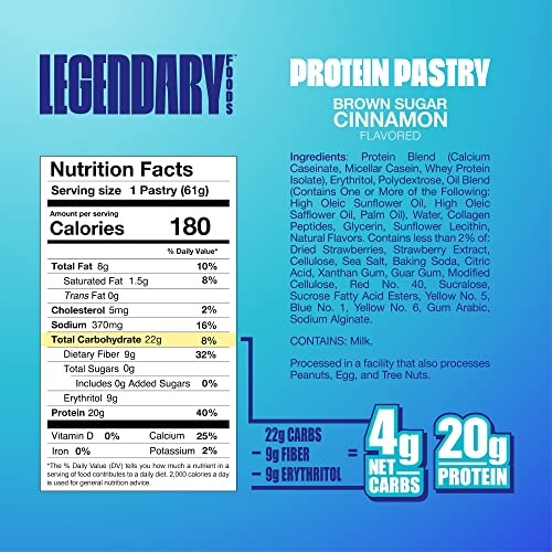Legendary Foods 20 gr Protein Bar Alternative Tasty Pastry | Low...