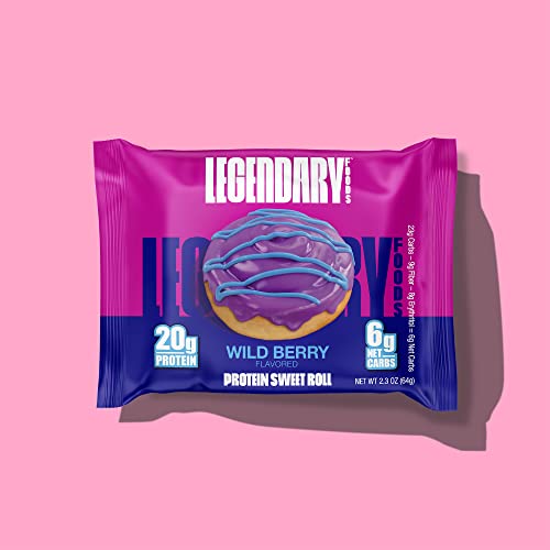 Legendary Foods High Protein Snack Wild Berry Sweet Roll | 20 Gr...