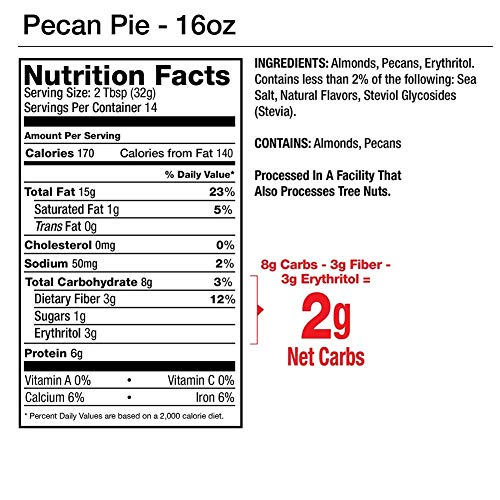 Legendary Foods | Pecan Pie Almond Nut Butter 16 Oz Jar | Low