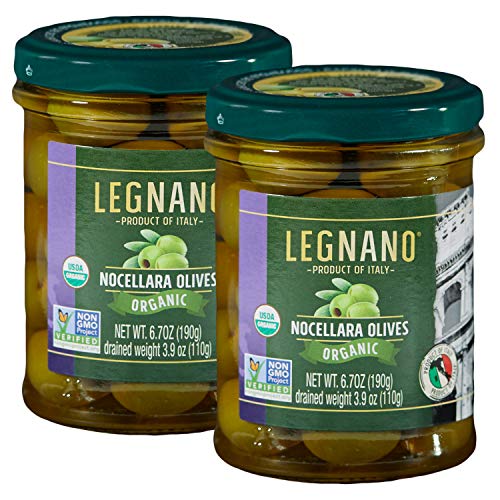 Organic Green Nocellara Olives By Legnano | Authentic Italian Ol