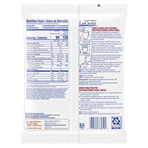 LeGout Banana Cream Instant Pudding and Pie Filling Colors from ...