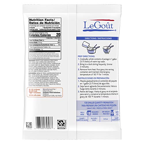 Legout Brown Instant Gravy Mix 0G Trans Fat, 13.29 Oz, Pack Of 8