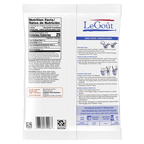 Legout Turkey Instant Gravy Mix Easy Preparation, 0G Trans Fat,