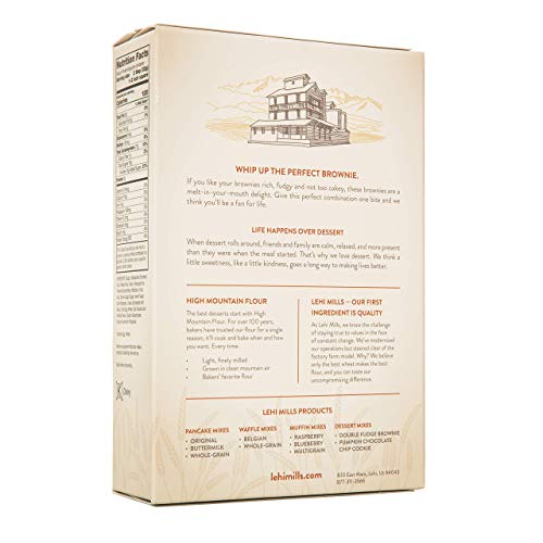 Lehi Roller Mills Double Fudge Brownie Mix, 18 Ounce Pack Of 6
