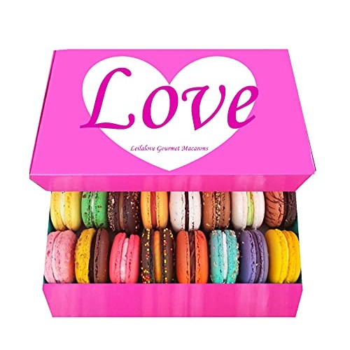 Leilalove Macarons 16 Macaron Collection Box Baked To Order -Mac