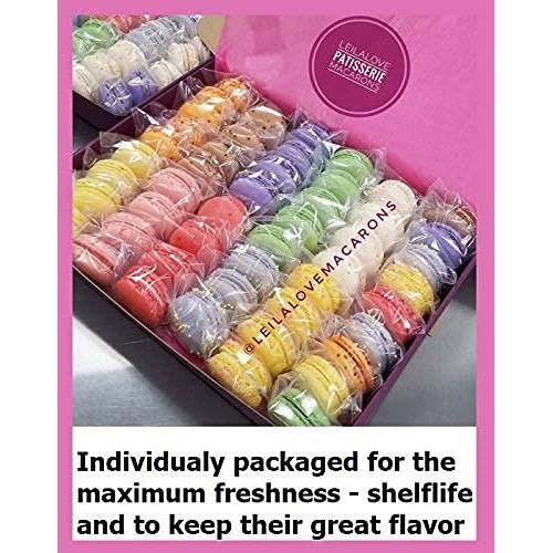 Leilalove Macarons 16 Macaron Collection Box Baked To Order -Mac
