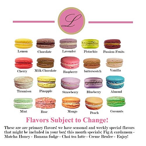 Leilalove Macarons - Gourmet Macaron Gift Box Of 12 Variety Flav