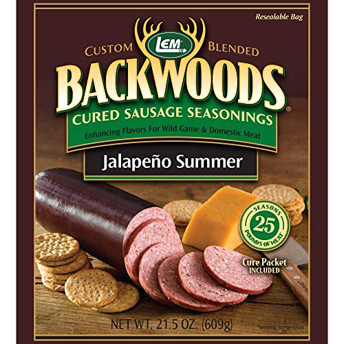 Lem Backwoods Cured Sausage Seasoning With Cure Packet, Jalapeno
