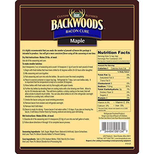 Lem Backwoods Maple Bacon Cure Use As A Dry Rub Or Wet Brine! Ma