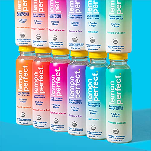Lemon Perfect, Organic Cold-Pressed Lemon Water, Variety Pack 1