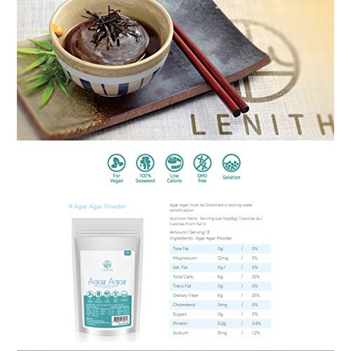 [Lenith] Agar Agar | Powder | Vegetable | Gelatin Powder | Dieta