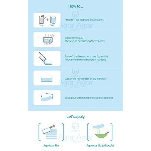 [Lenith] Agar Agar | Powder | Vegetable | Gelatin Powder | Dieta
