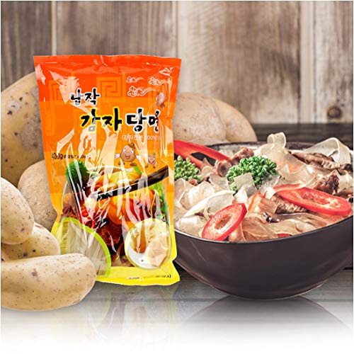 [Lenith] Potato Flat Wide Glass Noodles, 14.1Oz400G 1 Pack F
