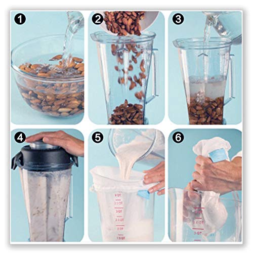 Leroro 2-Pcs Reusable Nut Milk Bag, Almond Milk, Cold Brew Coffe