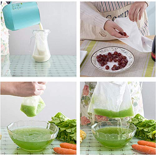 Leroro 2-Pcs Reusable Nut Milk Bag, Almond Milk, Cold Brew Coffe