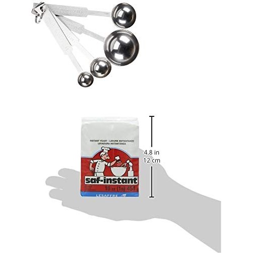 Saf Instant Yeast Red For Baking Cake, Bread And Dough, 1 Pound
