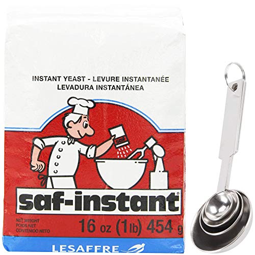 Saf Instant Yeast Red For Baking Cake, Bread And Dough, 1 Pound