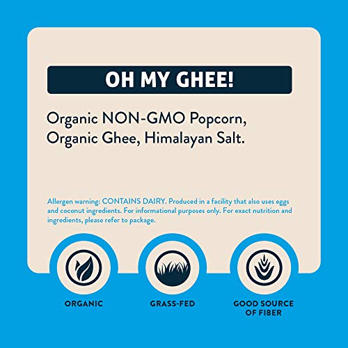 Lesserevil Organic Popcorn, Oh My Ghee!, .88 Ounce, 18 Count