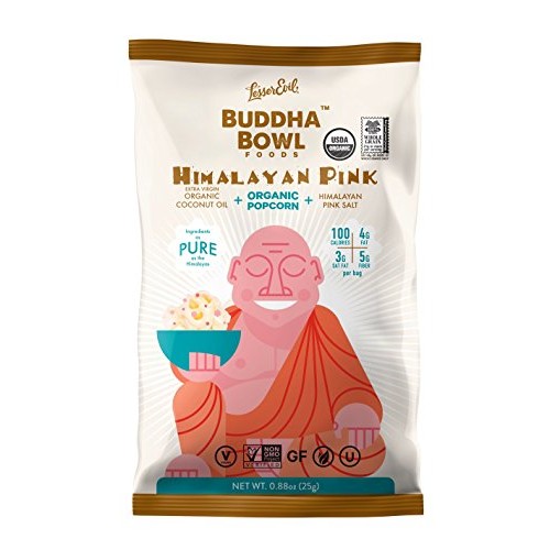 Lesserevil Buddha Bowl Organic Popcorn, Himalayan Pink, 0.88 Oun