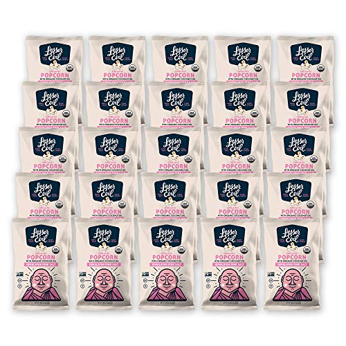 Lesserevil Himalayan Pink Salt Organic Popcorn, 0.88 Ounce 25 C