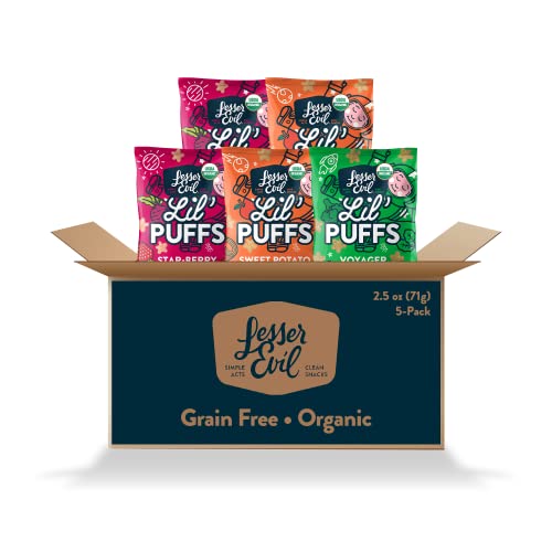 LesserEvil Lil Puffs Variety Pack, Contains 2 Sweet Potato Appl... LesserEvil Lil Puffs Variety Pack, Contains 2 Sweet Potato Appl...