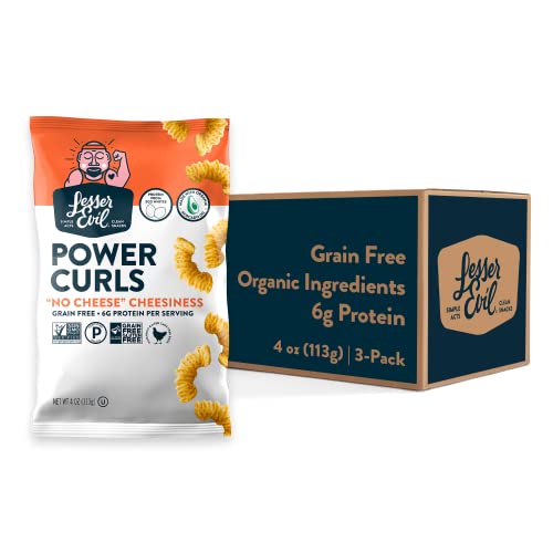 LesserEvil No Cheese Cheesiness Power Curls, Grain Free, Minimal... LesserEvil No Cheese Cheesiness Power Curls, Grain Free, Minimal...