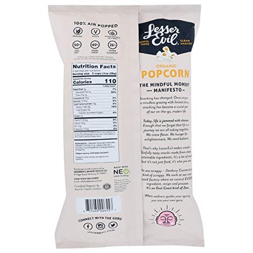 Lesserevil, Organic Popcorn, Himalayan Gold, 5 Ounce