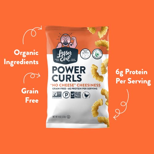 Lesserevil Power Curls Egg And Cheese, 4 Oz