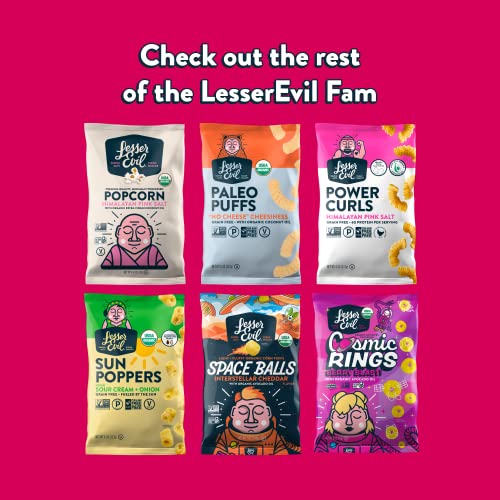 LesserEvil Strawberry Beet Lil Puffs, Organic Snacks for Kids, ...