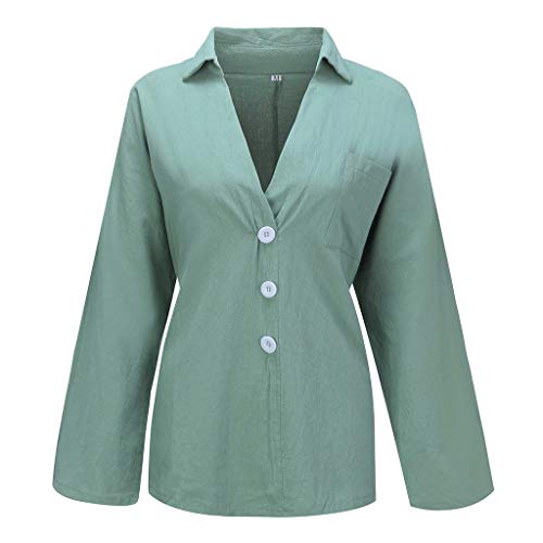 Linen Shirts For Women Summer Plus Size Women Fashion Solid Casu