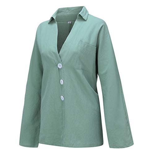 Linen Shirts For Women Summer Plus Size Women Fashion Solid Casu