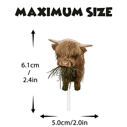 18pcs Brown Glitter Cow Dessert Cupcake Topper Cheer to Country ...