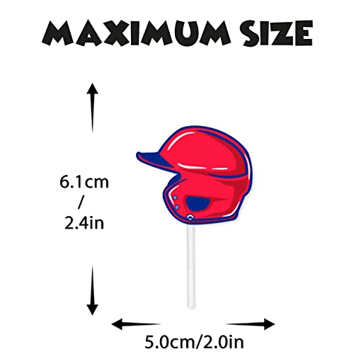 18pcs Glitter Baseball Equipment Dessert Cupcake Topper Baseball...