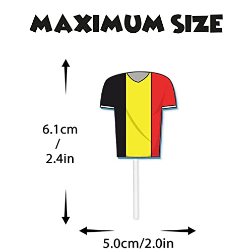 18pcs Glitter Countries Jersey Dessert Cupcake Topper Soccer Wor...