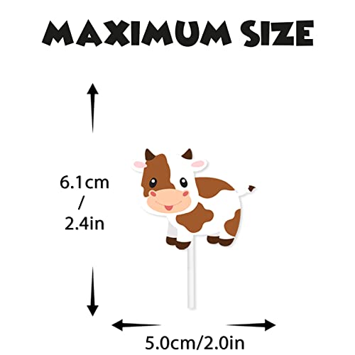 18pcs Glitter Cow Dessert Cupcake Topper Farm Festival Holy Cow ...