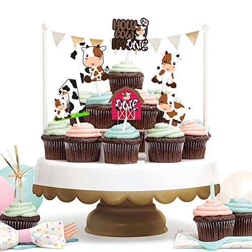 18pcs Glitter Cow Dessert Cupcake Topper Farm Festival Holy Cow ...