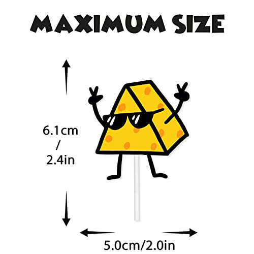 18pcs Gold Glitter Cute Cheese Dessert Cupcake Topper Sweet Donu...