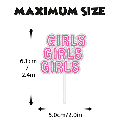 18pcs Pink Glitter Engaged Dessert Cupcake Topper Twenty-seven Y...