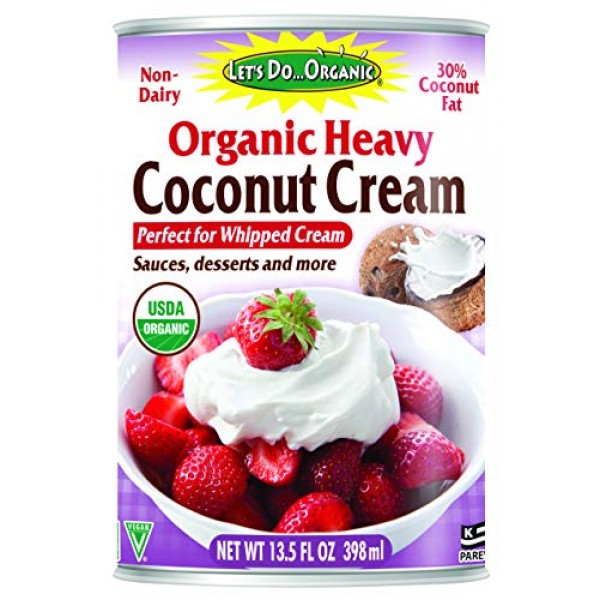 Lets Do...Organic Heavy Coconut Cream, 13.5 Ounce Can, White
