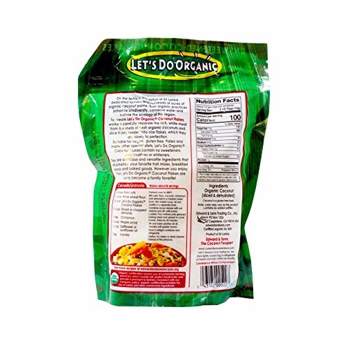 Edward &Amp; Sons Trading Co. Unsweetened Coconut Flakes, 7 Ounce P