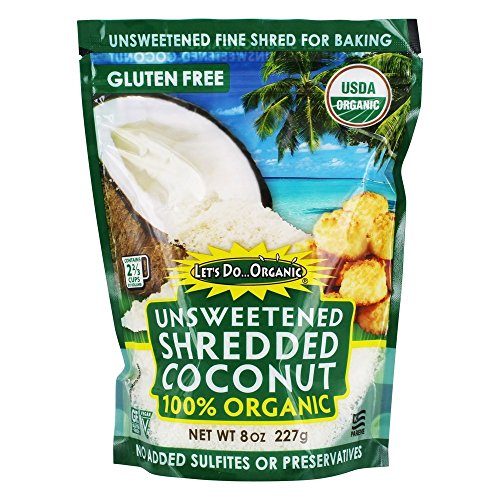 Lets Do Organic Coconut Shredded, Unsweetened, 8-Ounce Pack Of 6