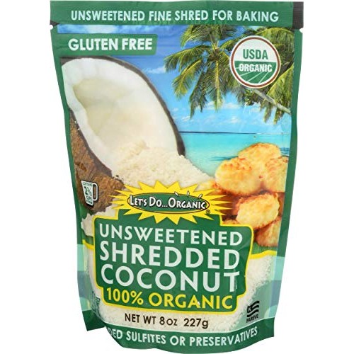 Lets Do Organics Organic Shredded Coconut, 8 Oz