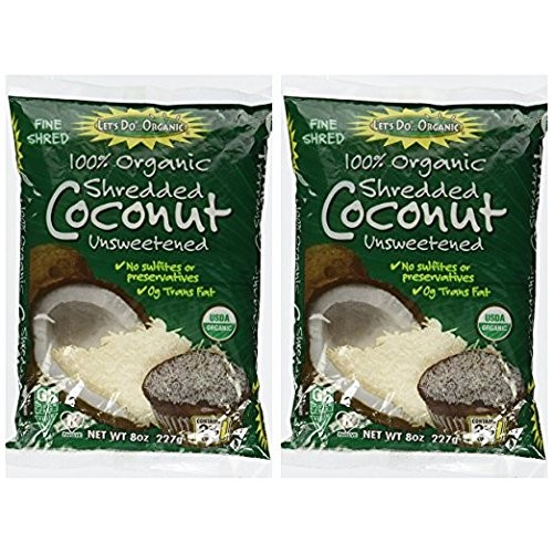 Lets Do Organic Unsweetened Coconut Shredded, Fine Shred, 8 Oz