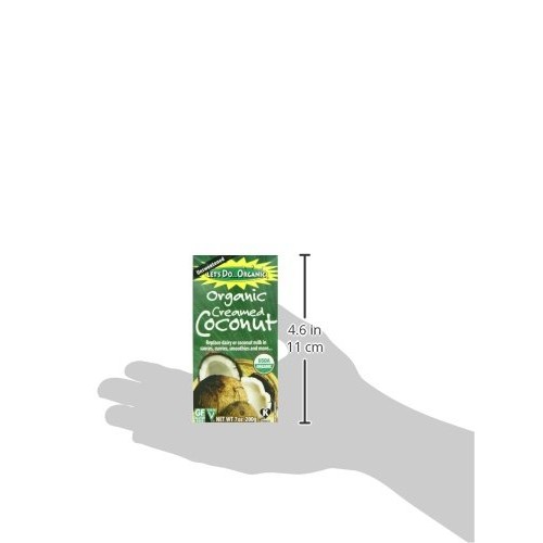 Lets Do Organic Creamed Coconut, 7 Ounce Box Pack Of 6