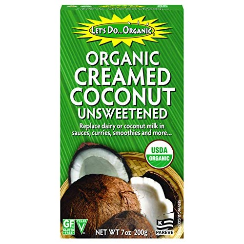 Lets Do Organic Creamed Coconut, 7 Ounce Box Pack Of 6