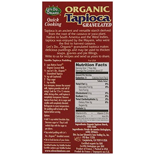 Lets Do Organic Tapioca, Granulated, 6 Ounce Pack Of 6