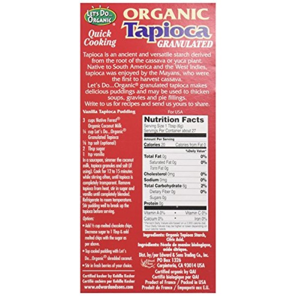 Lets Do Organics Organic Tapioca Granules, 6 oz