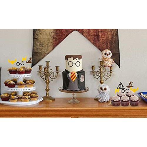 30Pcs Wizard Cupcake Toppers, Hp Birthday Party Cake Decorations